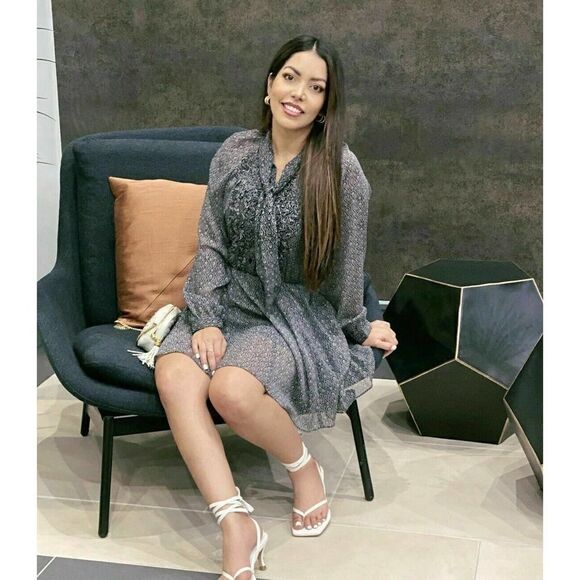 ZARA PRINTED JUMPSUIT WITH METALLIC THREAD - Picture 2 of 10